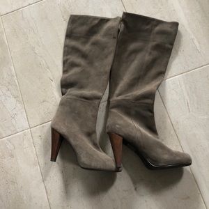 JOIE TAUPE SUEDE KNEE HIGH BOOTS SIZE 8.5